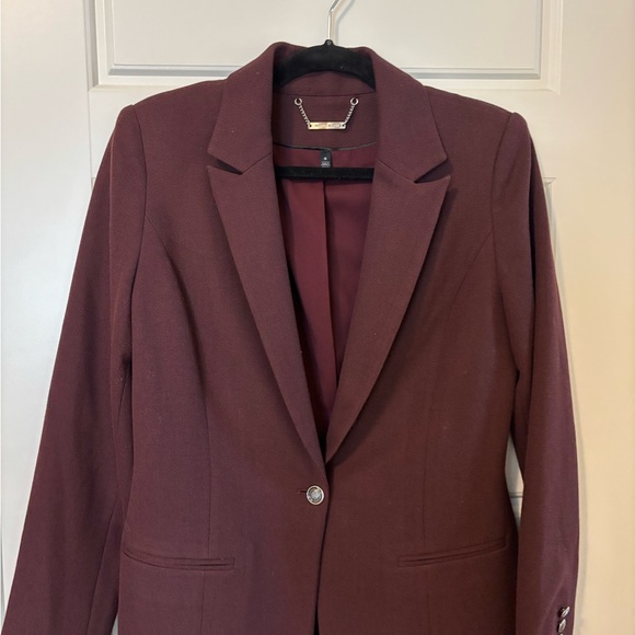 EUC WHBM Elegant Burgundy Blazer ans pencil skirt set - Picture 1 of 9
